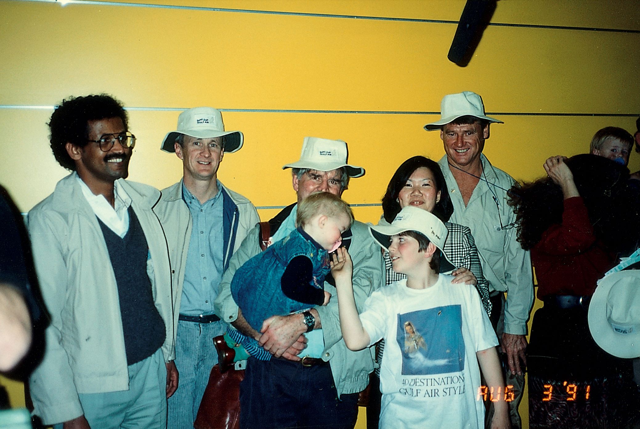 Fred Hollows in Eritrea with his family in 1991. Photo credit: The Fred Hollows Foundation