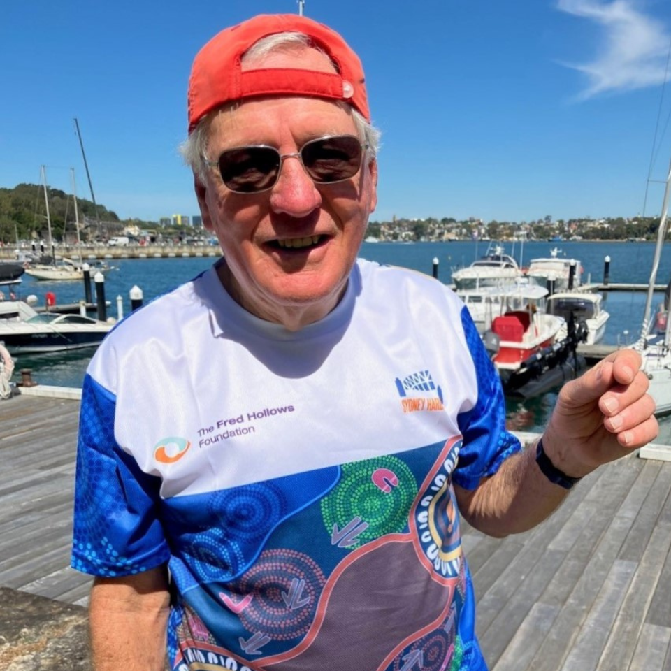 84-year-old Ian Dance during the Sydney Harbour Hike