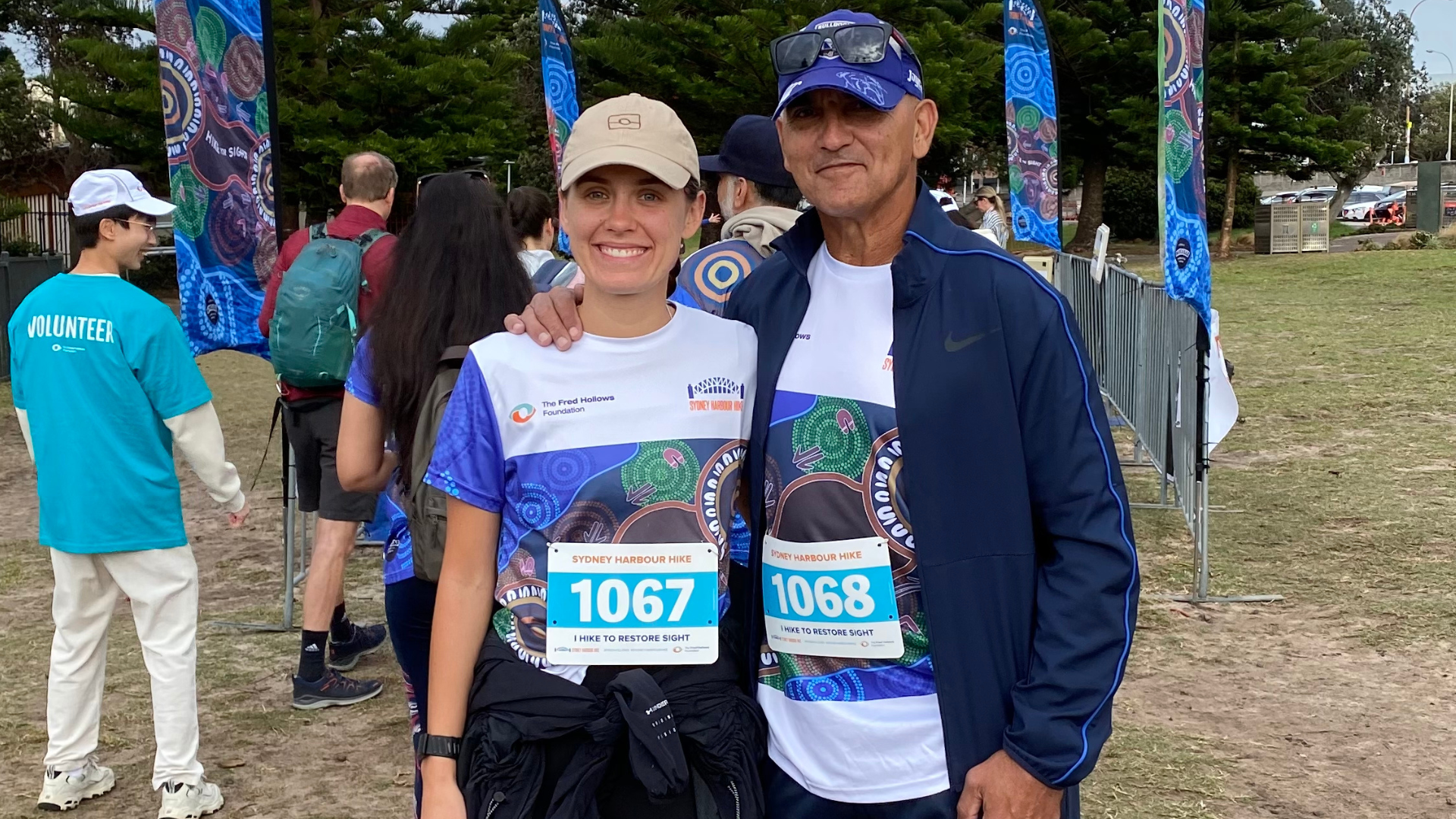 Marlee and Rod Silva during the Sydney Harbour Hike