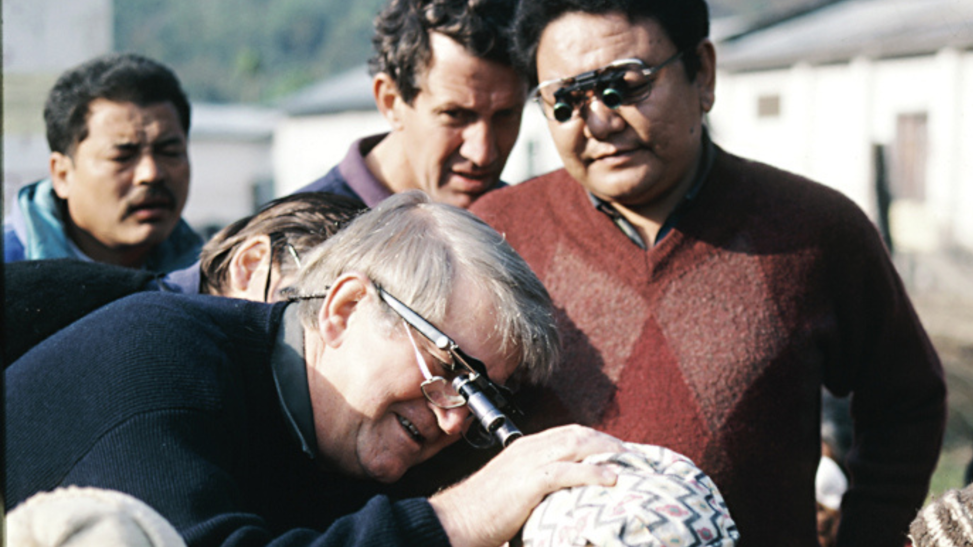 Dr Ruit with Fred Hollows in Nepal in 1992 