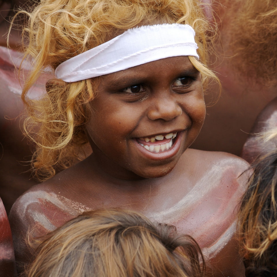 Smiling indigenous child