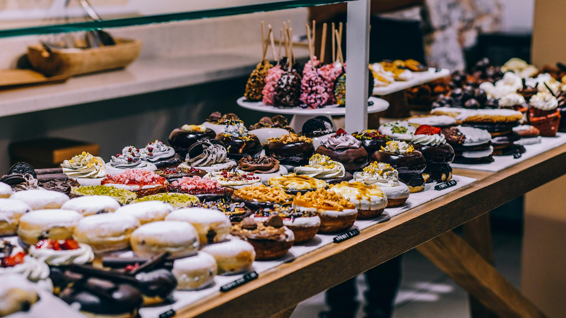 A stock image of a bake sale with pastries