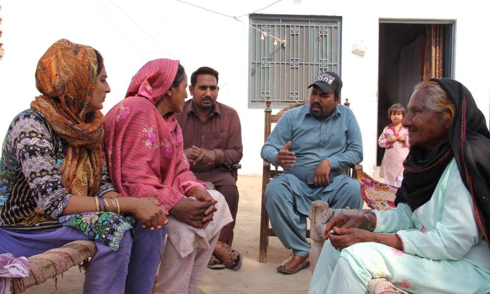 Ashfaq from Pakistan pictured with community