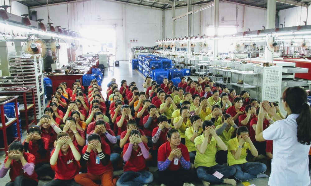 Factory workers in Vietnam