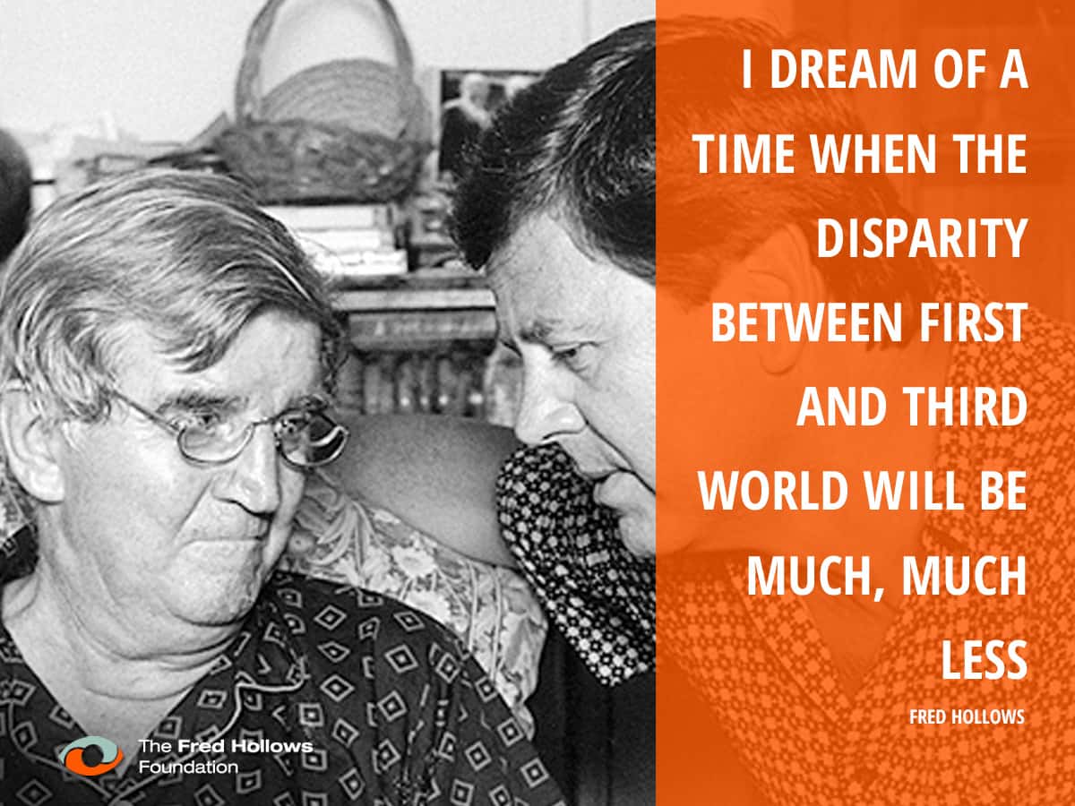 "I dream of the time when the disparity between the First and the Third World will be much, much less than it is now. Because that’s the great running sore that humans have to deal with."