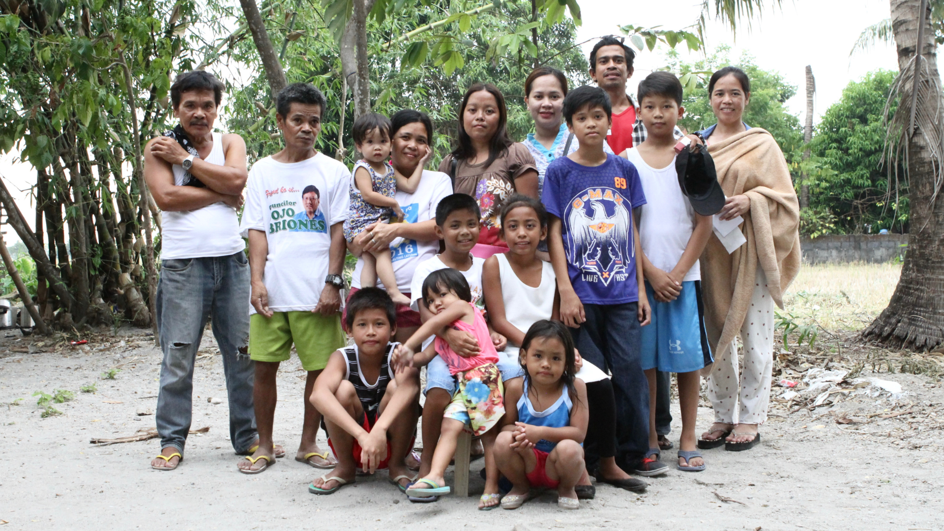 The Timbang family from the Philippines standing together