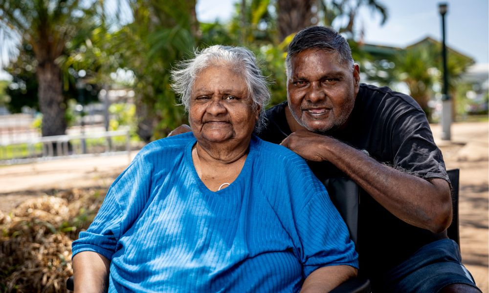 Larrakia Elder Carol Burkhard and her brother Don were both able to undergo cataract surgery with support from The Foundation.